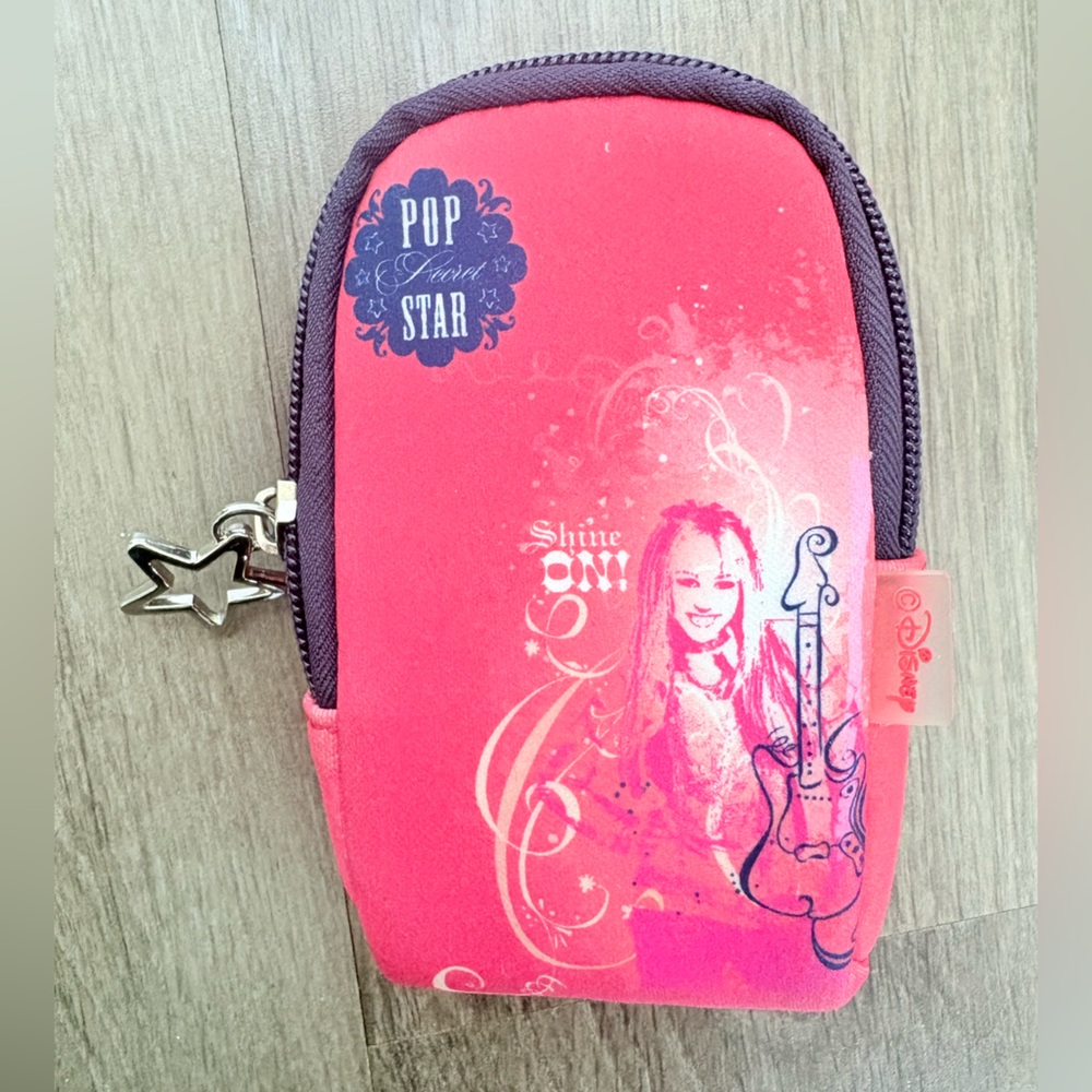 Vintage Pink Miley Cyrus Hannah Montana Pop Star Zip Pouch
